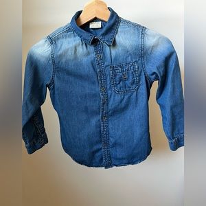 Zara boy jean shirt